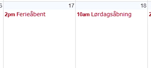 Auszug aus dem Kalender.